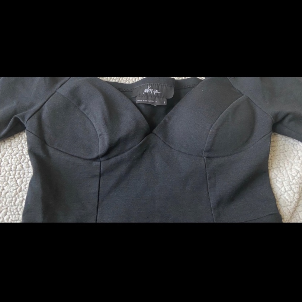💥NWOT Nasty Gal Black Bustier A-line Dress💥 - Picture 2 of 6